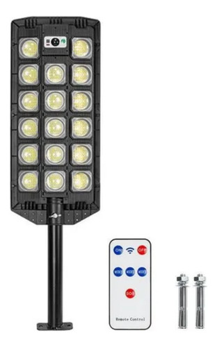 Pack X2 Foco Led Exterior Con Sensor Movimiento Color De La Carcasa Negro / Foco Solar 1000w W7101a-6 Luz Blanco Frío Gaccoa