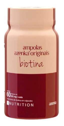 Biotina Em 60 Capsulas De 250mg Unhas E Cabelos Azenka