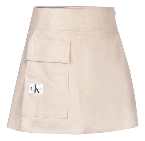 Falda Calvin Klein Color Beige Con Bolsillo Para Mujer 