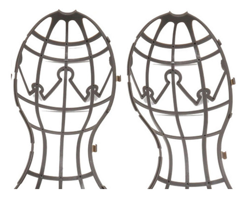 Soporte De Peluca De Viaje Plegable Para Peinar Peluca Gris