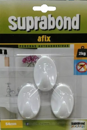 Perchas Autoadhesivas Suprabond Blancas - 2kg