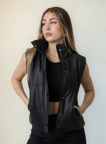 Chaleco Mujer Engomado Puffer Talles Grandes Y Especiales