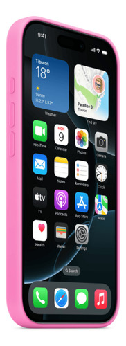 Case Silicone Magsafe Capa Iphone 16 Pro Rosa-peônia