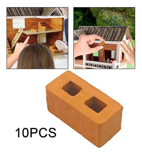 2 Mini Ladrillos, Tejas, Juegos De Mesa, Accesorios Para