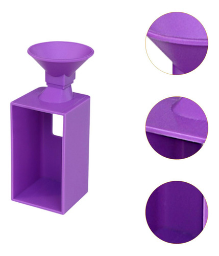 3 Embudos De Perforación Con Diseño De Diamantes Púrpura