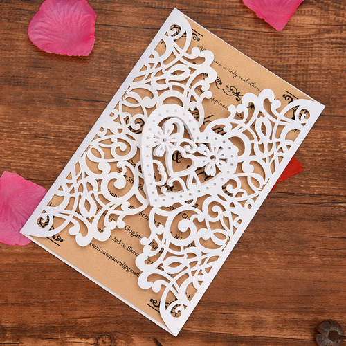 Portainvitaciones Florales De Papel Perlado Para Bodas Y Eve