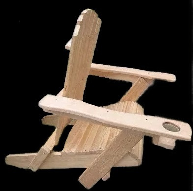 Imagen 3 de 4 de Silla De Madera Plegable Adirondack Jardin Terraza Comedor