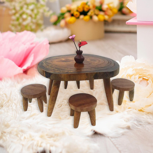 Juego De Silla De Escritorio Para Casa De Muñecas, Juego De