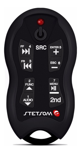 Imagen 2 de 8 de Control Remoto Stetsom Sx2 Negro 500 Metros De Alcance