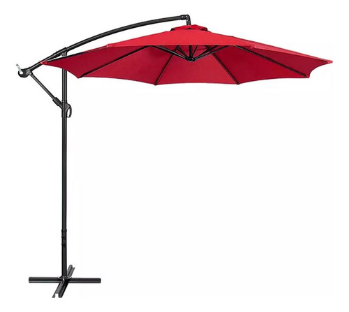 Ombrelone Guarda Sol 3 Metros Para Piscina Jardim Deck Verm Cor Vermelho Liso