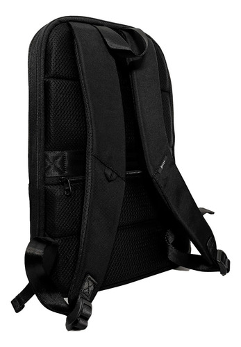 Mochila Antirrobo Porta Notebook Burgo 16lt Génova 77115 Color Negro Diseño de la tela Lisa