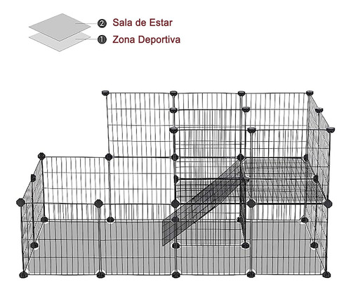 Multifuncional Metal Corral Para Mascotas Desmontable 36pzs