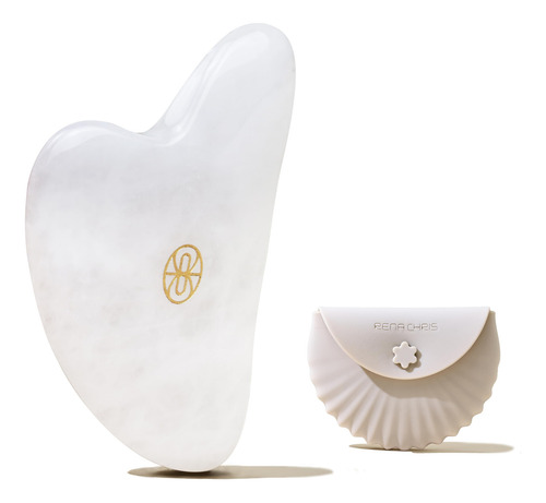 Gua Sha De Jade Blanco Para Masaje Facial Y Cuidado