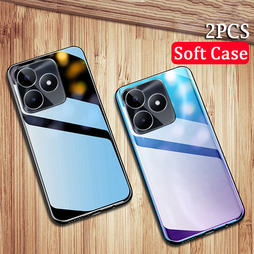 Funda Para Realme Note 50 Transparente Tener Vidrio Membrana