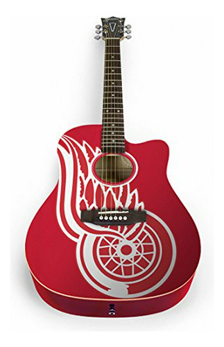 Guitarra Acústica Detroit Red Wings.