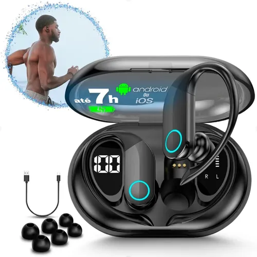 Fone Bluetooth 5.3 Tws Sem Fio Esportivo Compatível Com iPhone Sa...