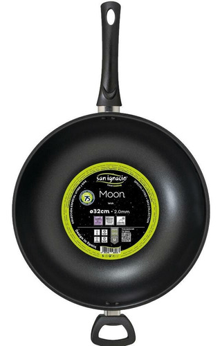 Wok 32 Cm Linea Moon San Ignacio Aluminio Teflon