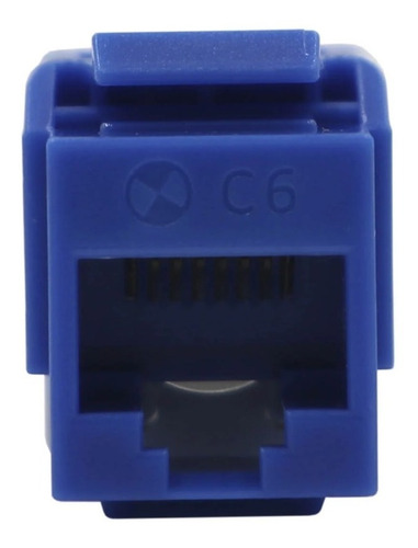 Jack Satra Cat6 Rj45, 22 A 24 Awg, Azul, Ansi/tia-568-c.2