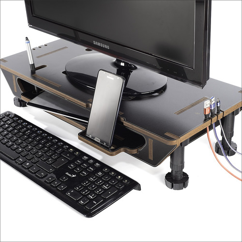 Eleva Monitor Regulable Pc-notebook Con Porta Celu-estante