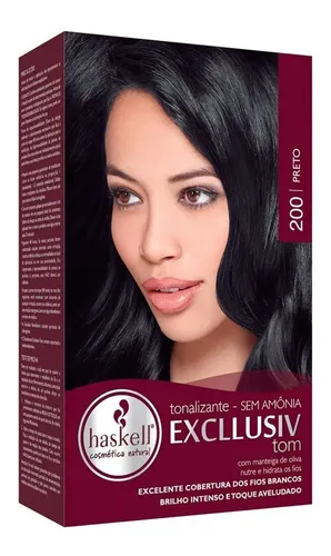Tonalizante Haskell Excllusiv Tom 200 Preto 130 Ml