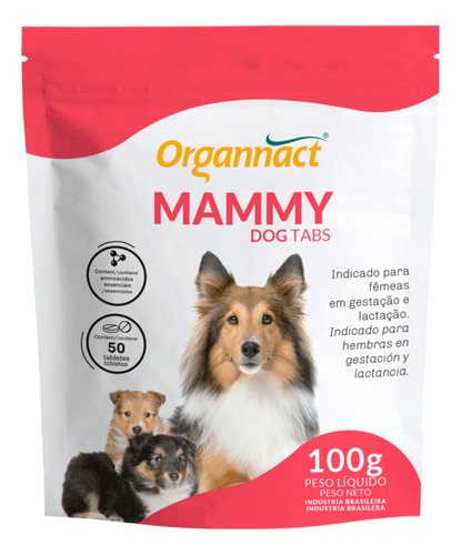 Suplemento Mammy Dog Tabs Organnact 100 G
