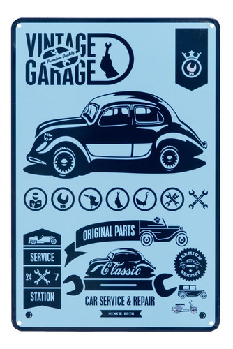 Cuadro Metalico Vintage Diseño Service And Repair/  Runn