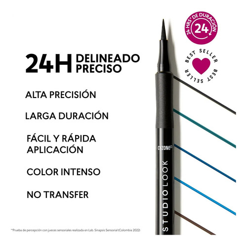 Cyzone - Studio Look Delineador Plumón Para Ojos Petrol Green Mate