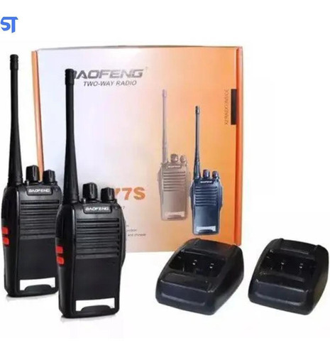 Kit 2 Radio Comunicador Walkbaofeng Bf-777s Alcance 9km+fone