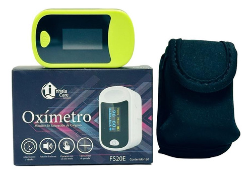 Oxímetro De Pulso Led Para Dedo Homecare Verde Con Estuche  