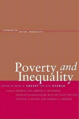 Poverty And Inequality, De David B. Grusky. Editorial Stanford University Press, Tapa Blanda En Inglés
