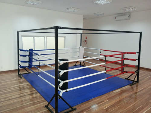 Ringue De Boxe E Muay Thai 4m X 4m Completo, 4 Cordas Top