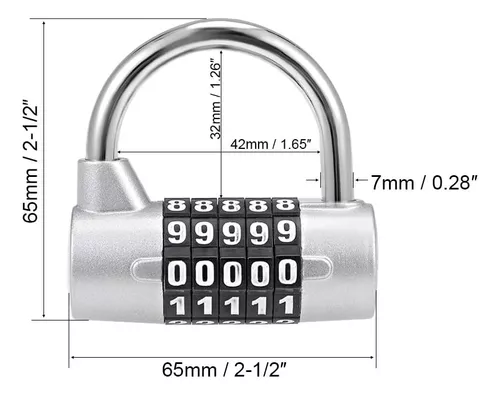Comprar PDTO Candado de combinación de 5 dígitos Cerradura de
