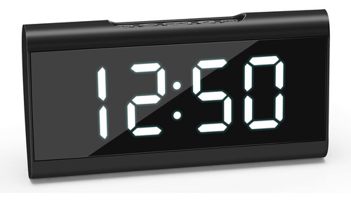 Hcdhd Reloj Despertador Digital Pantalla Espejo Funcion Led