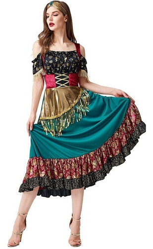 Vestido De Flamenca Starlight Gypsy Halloween Actuación