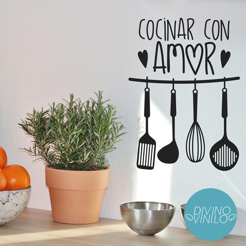 Vinilos Decorativos Cocinar Con Amor