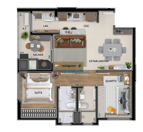 Imagem 4 de 17 de Apartamento À Venda, 73 M² Por R$ 472.151,06 - Novo Mundo - Curitiba/pr - Ap2875