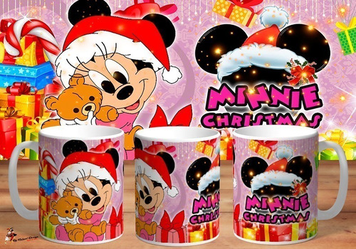 Taza De Ceramica Navidad Minnie Mouse