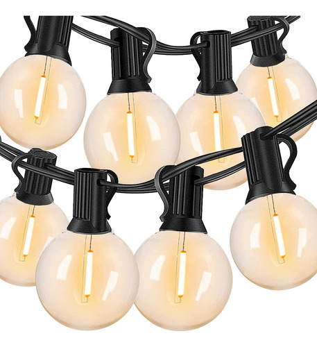 Silikang Cadena De Luces, Led G40 Globe Impermeable Con 25 B