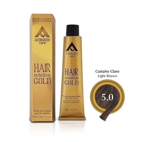 Tinte Hair Solution Gold 60ml  Castaño Claro 5.0