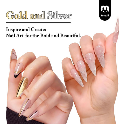Esmalte De Uñas De Gel Metálico, Juego De 2 Esmaltes De Uñas