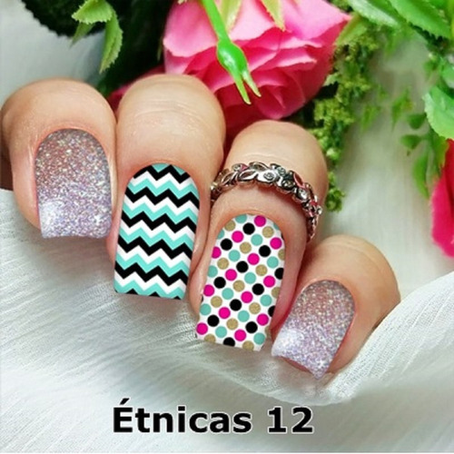 Peliculas/adesivos Unhas Country Cowboy Cowgirl Ct7