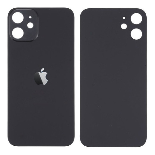 Tapa Cristal Trasero Apple iPhone 12 Color Negro Nuevo