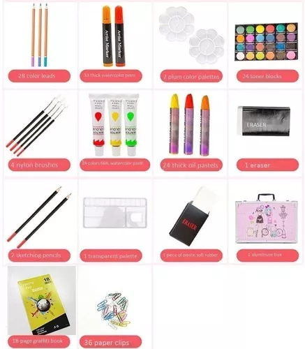 Kit De Lápices De Dibujo, Kit De Lápices De Dibujo Profesional Suministros  De Arte De Colores Portátiles Para Niños ANGGREK Otros