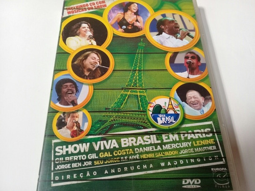 Dvd E Cd Show Brasil Paris Ao Vivo Gil Seu Jorge  Usado