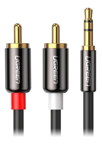 Ugreen - Cabo 10590  P2 X 2x Rca 3m 3 Metros Blindagem Dupla