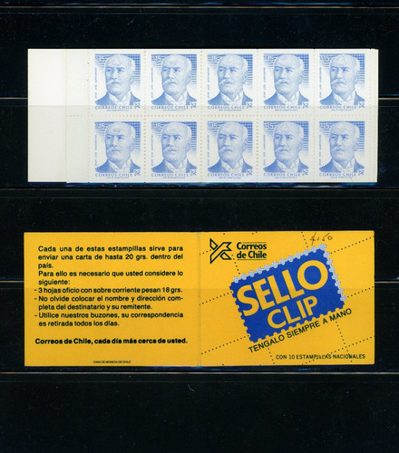 Sellos Postales De Chile. Presidente Juan Luis Sanfuentes.