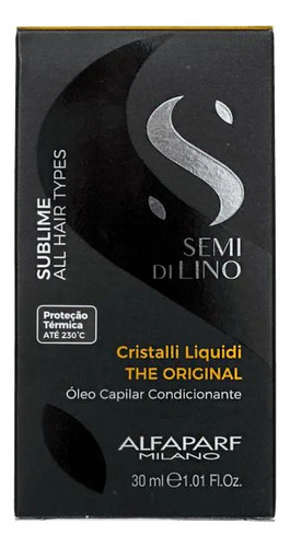 Aceite capilar Alfaparf Semi Di Lino con cristales líquidos, 30 ml