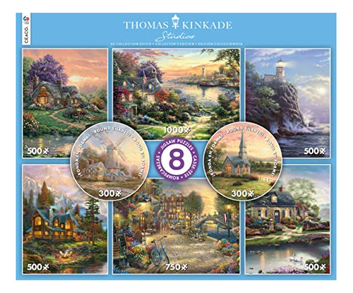 Ceaco - Thomas Kinkade - 8 En 1 Multipack - (2) 4mvwp