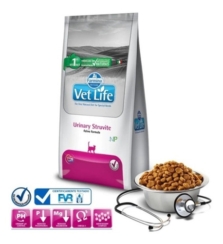 Vet Life Urinary Struvite Gato 2kg Urinario Para Gato