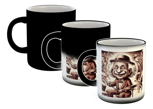 Taza Magica Einstein Bateria Musica Musico Jazz Rock